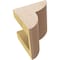 Ekena Millwork 4"W x 4"D x 4"H Wide Crestline Rough Cedar Woodgrain TimberThane Corbel, Primed Tan CORUR04X04X04CRERCPR - alternate 6